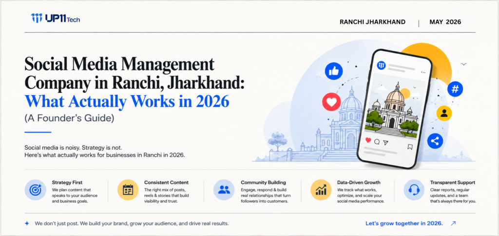 Social media management company in Ranchi Jharkhand - Up11Tech Founders Guide